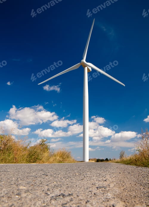 Preview: Wind Turbine On Blue Sky