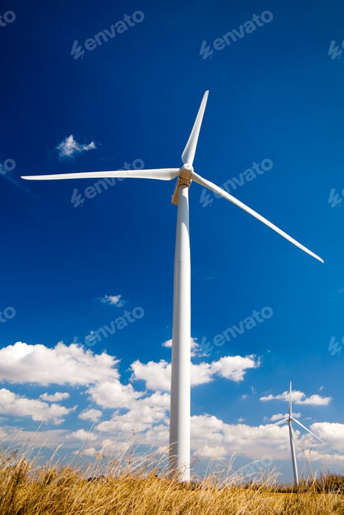 Preview: Wind Turbine On Blue Sky