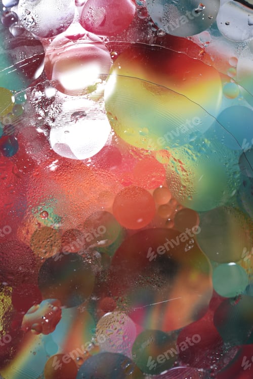Preview: Oil Drops Abstract Vivid Colors Background