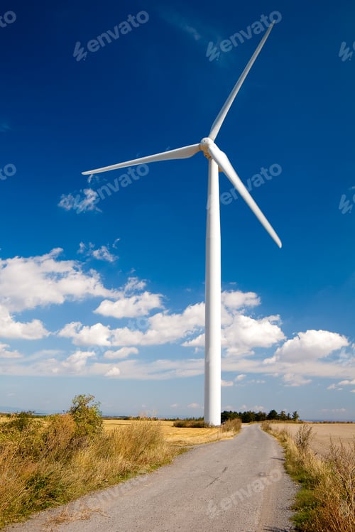 Preview: Wind Turbine On Blue Sky