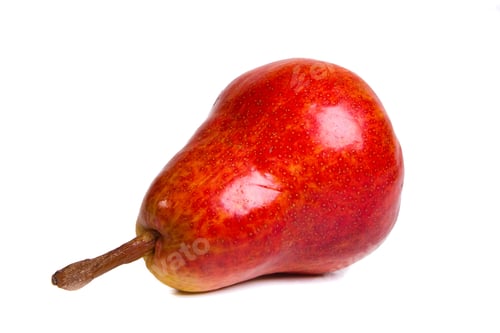 Preview: Ripe Fresh Red Pear Isolated On White