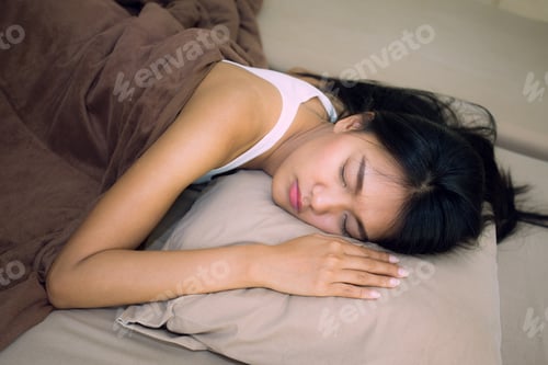 Preview: Beautiful Asian Woman Sleep In Bed, 20-30 Year Old.
