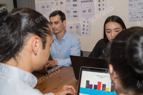 Preview: Business Concepts. Young Business Man Working In Office. Young Business People Are Working