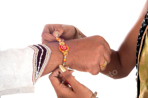 Preview: Indian Festival Raksha Bandhan, Raakhi On Hand, Sister Tie Rakhi As Symbol Of Intense Love For Her