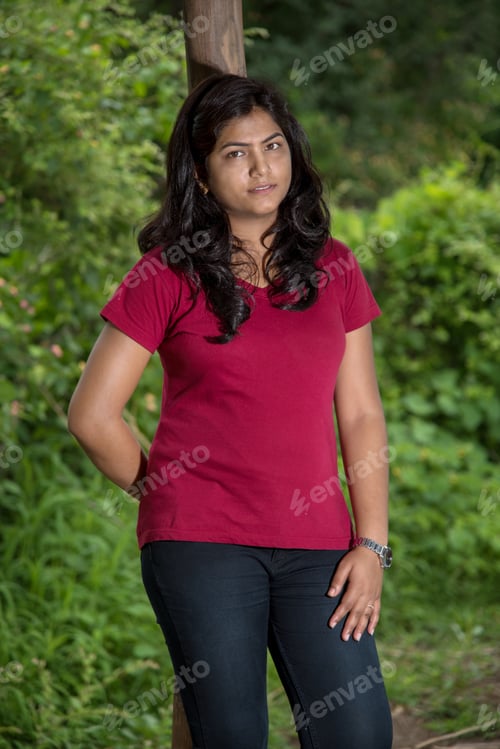 Preview: Portrait Of Beautiful Young Girl Outdoors