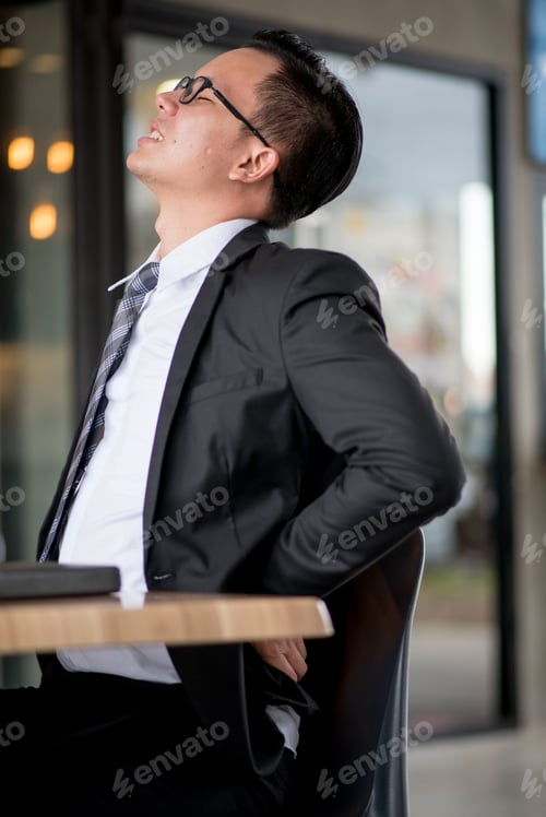 Preview: Asian Businessman Feels Work With Stress.