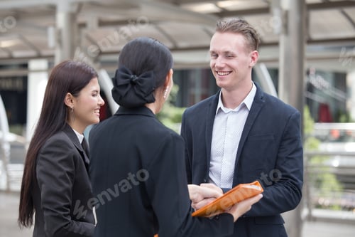 Preview: Business People Have A Meeting Together. People Talking For Business Project With Team. Business