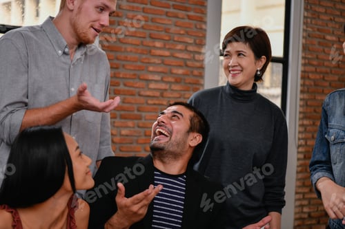 Preview: Business Concept. Businessmen Are Working Together As A Team. Business People Are Brainstorming