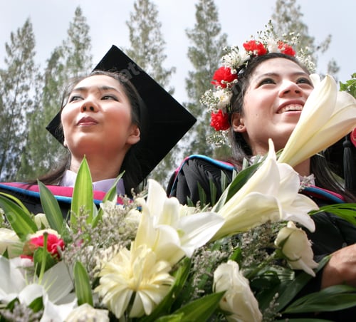 Preview: Beautiful Asian University Graduates Celebrate Their Success.