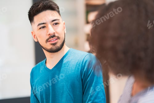 Preview: Image Photograph Of Man And Woman Chatting ( Lovers / Couples )