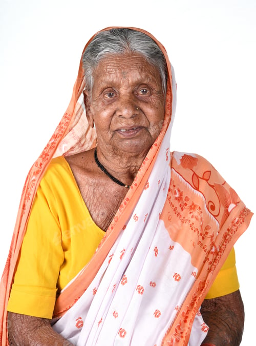 Preview: Portrait Of An Old Woman, Senior Indian Woman.