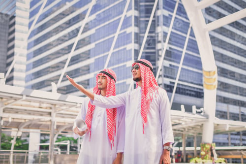 Preview: Arab Business Concepts, Arab Business People Are Working In The Business District.