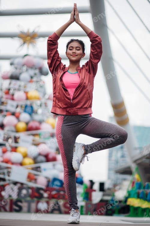Preview: Beautiful Young Woman Doing Yoga