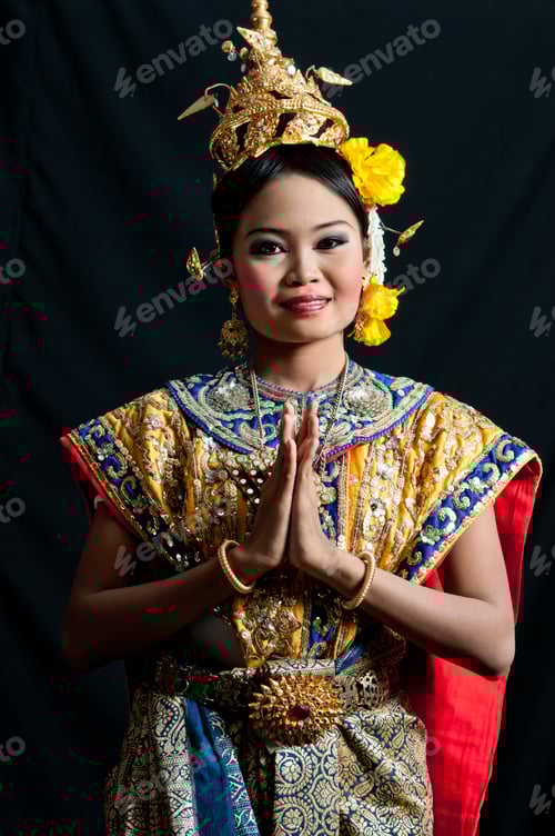 Preview: Thailand Dancing Art “Khon” That High Class Of Dance In Siam Bangkok Thailand. Studio Female
