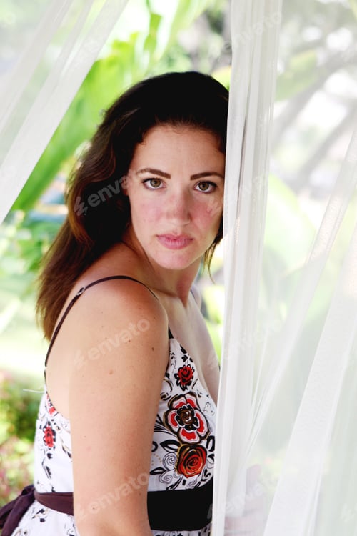 Preview: Portrait Of A Beautiful Brunette Woman.