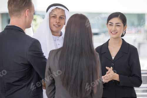 Preview: Business People And Arab People Have A Meeting Together. People Talking For Arab With Business