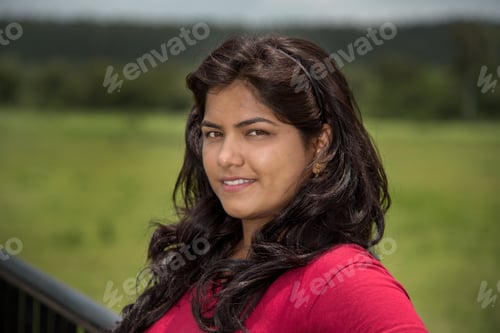 Preview: Portrait Of Beautiful Young Girl Outdoors