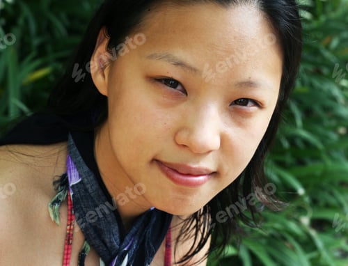 Preview: Close-Up Portrait Of A Pretty Korean Woman.