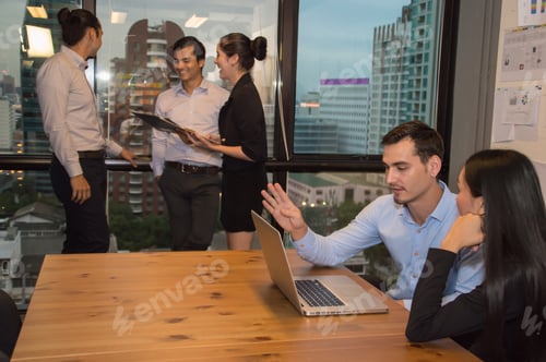 Preview: Business Concepts. Businessman Is Working In Office. Business People Work Happily And Relax. The