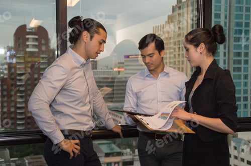 Preview: Business Concepts. Businessman Is Working In Office. Business People Work Happily And Relax. The