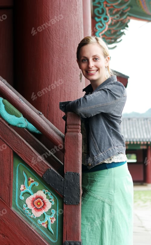 Preview: Portrait Of A Blond Woman With A Huge Smile