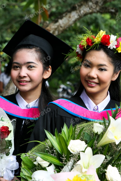Preview: Gorgeous Asian University Graduates Celebrating Their Success.