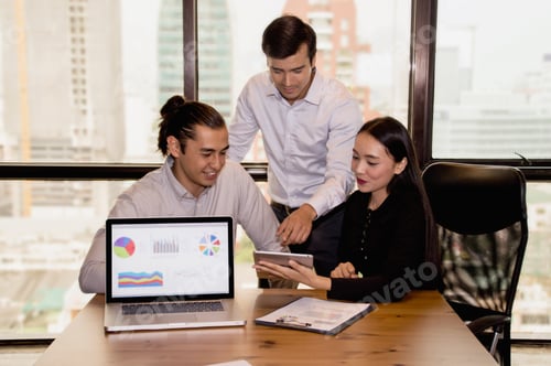 Preview: Youngs Is Working In Office Building Background