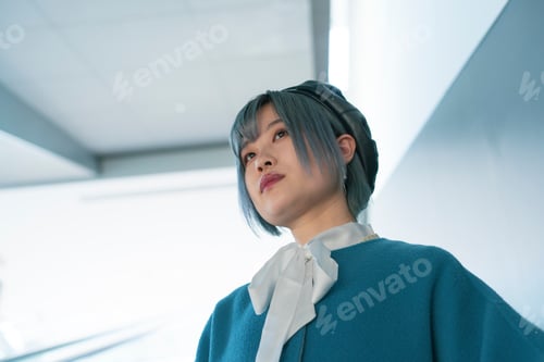 Preview: Japanese Girl With Blue Hair