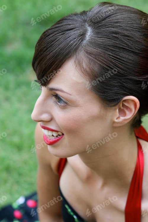 Preview: Close-Up Of A Beautiful, Modern Woman Smiling.
