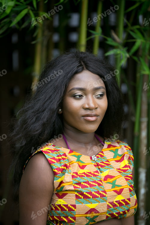 Preview: Beautiful Young African Woman In The Jungle.