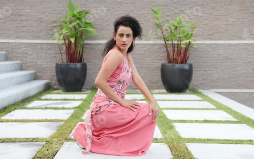 Preview: Fashion Image With Bold Make-Up And Modern Hairstyle.