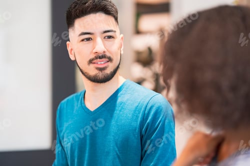 Preview: Image Photograph Of Man And Woman Chatting ( Lovers / Couples )