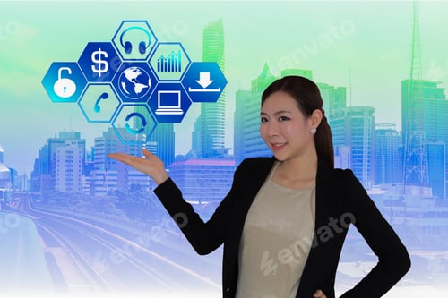 Preview: Women Are Pointing Fingers The Icon And Shadow Icon Blur Business