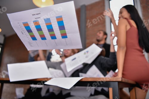 Preview: Business Concept. Businessmen Are Working Relaxed. Businessmen Are Throwing Papers.