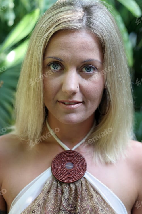 Preview: Portrait Of A Beautiful Blond Haired Woman.