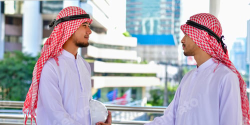 Preview: Arab Business Concepts, Arab Business People Are Working In The Business District.