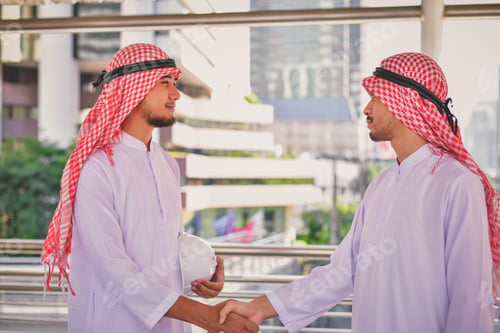 Preview: Arab Business Concepts, Arab Business People Are Working In The Business District.