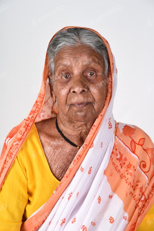 Preview: Portrait Of An Old Woman, Senior Indian Woman.