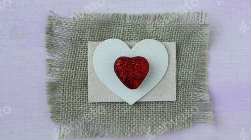 Preview: Hearts On Pink Wood Background