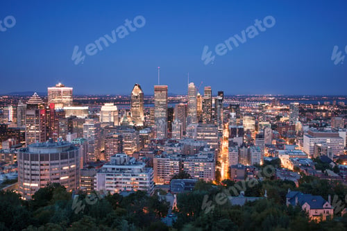 Preview: Montreal'S Skyline, The View From Mont Royal, Quebec, Canada.