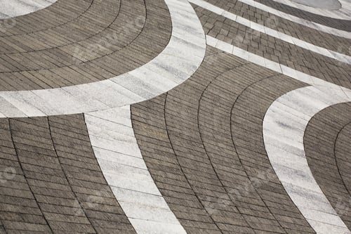 Preview: Play Of Patterns And Lines Cool Abstract Play Of Pavement Around Toronto, Ontario, Canada.