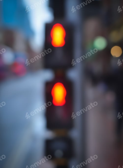 Preview: Blur Scene City Street And Lights. Blurred Image.