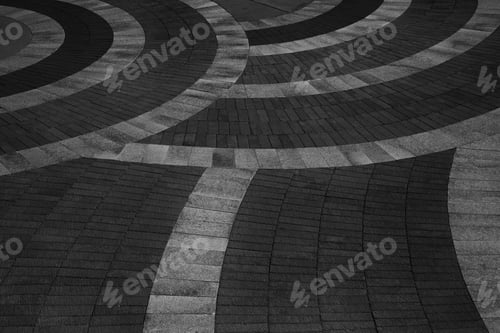 Preview: Play Of Patterns And Lines Cool Abstract Play Of Pavement Around Toronto, Ontario, Canada.