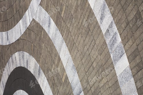 Preview: Play Of Patterns And Lines Cool Abstract Play Of Pavement Around Toronto, Ontario, Canada.
