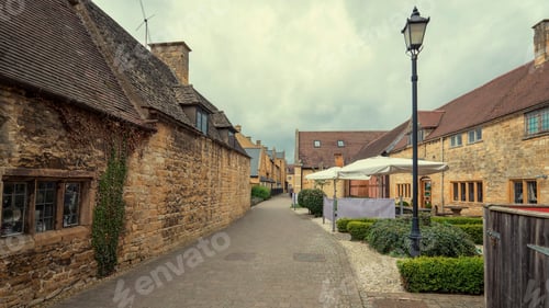 Preview: Broadway, A Beautiful Small Town With A Little Streets And Gorgeous Stone Houses In England Uk.