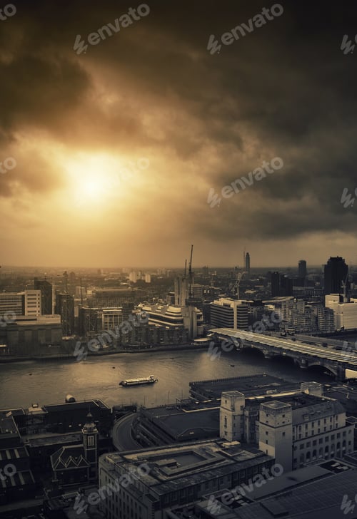 Preview: Dramatic Skyline Of London From St. Paul'S Cathedral. London, Uk.