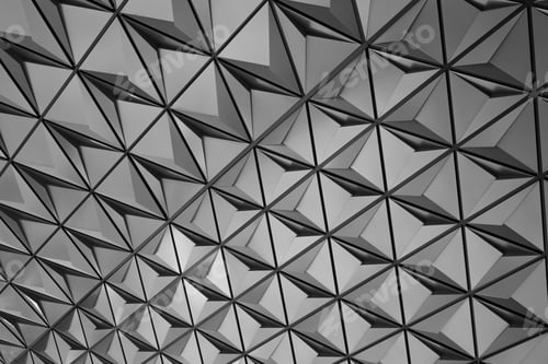 Preview: Black And White Presentation Of Abstract Geometrical Patterns And Lines.