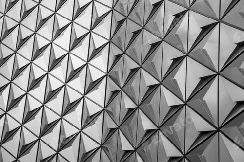 Preview: Black And White Presentation Of Abstract Geometrical Patterns And Lines.