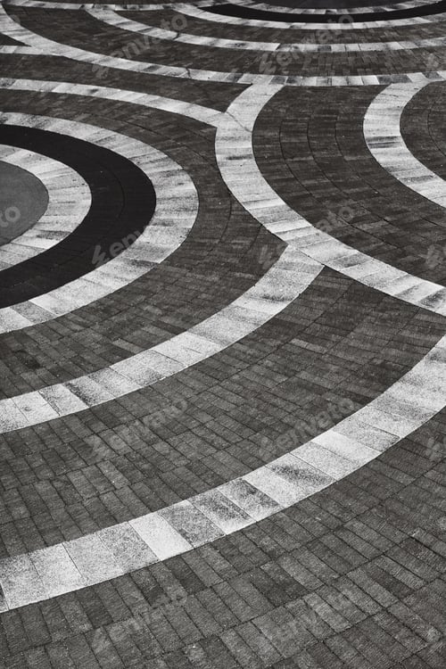 Preview: Play Of Patterns And Lines Cool Abstract Play Of Pavement Around Toronto, Ontario, Canada.