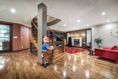 Preview: Living Room In A Luxury House With High End Speakers And Equipment